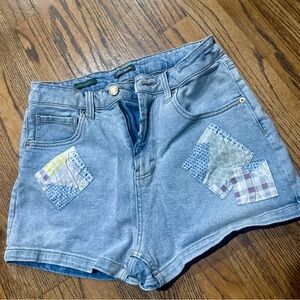 Wild Fable Blue Patchwork Jean Shorts size 6
